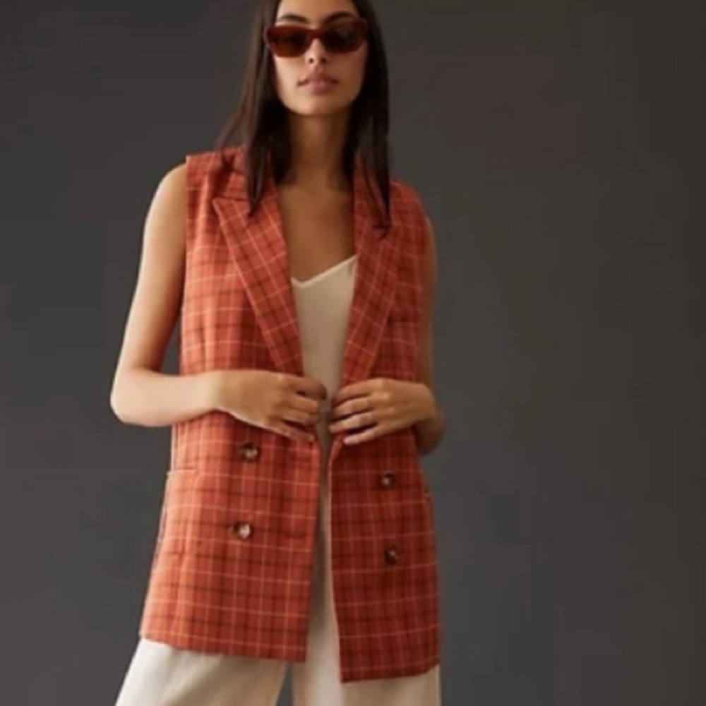 Anthropologie Longline Vest L